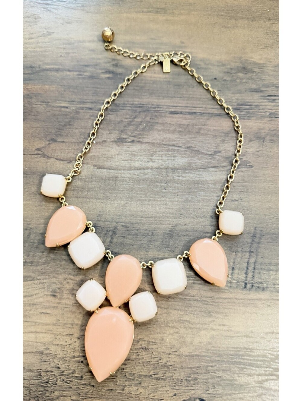 Kate Spade Women's Light Pink , Beige Necklace Designer Signed Statement